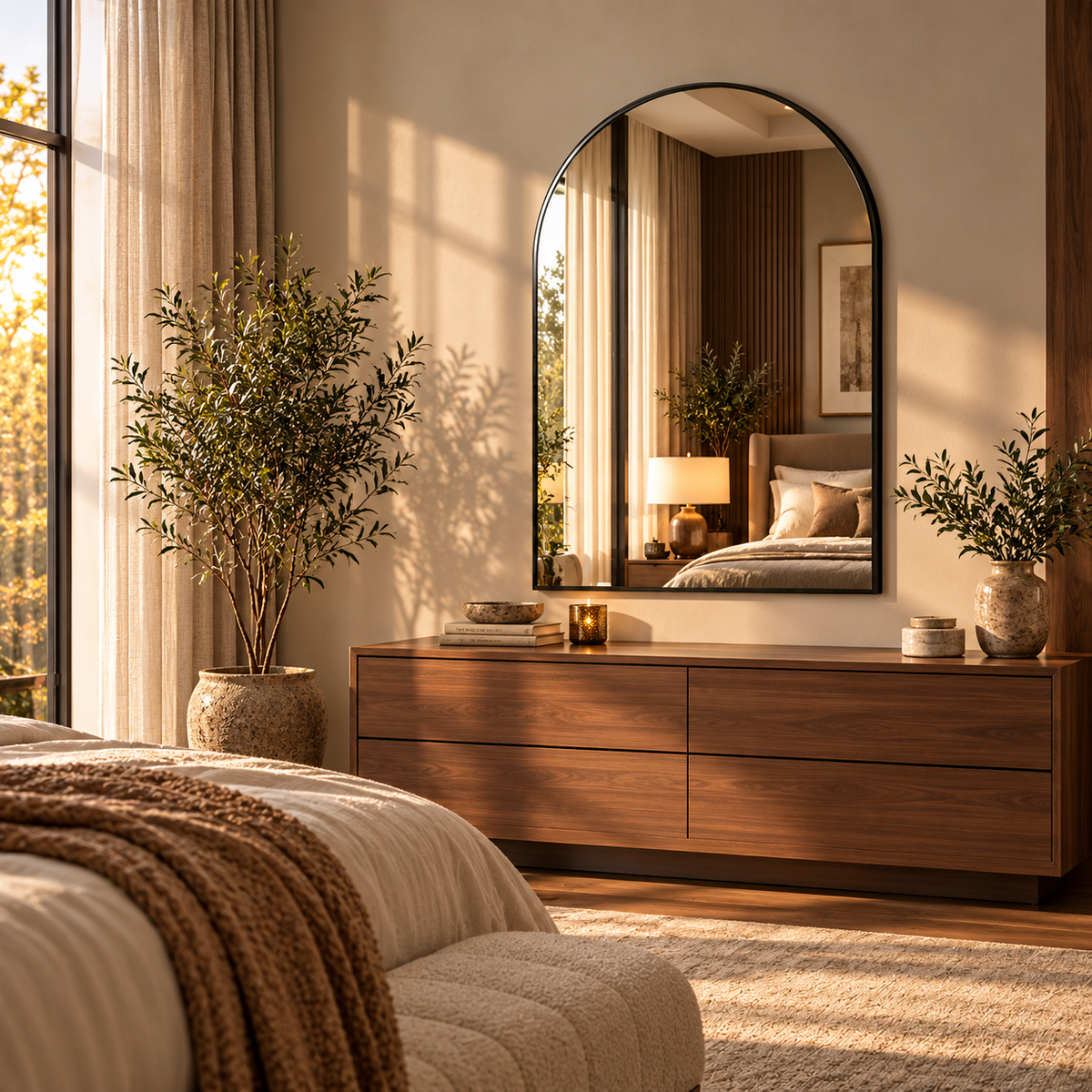 Bathroom Wall Mirror, Metal Frame Vanity Mirror For Bedroom, Entryway, Living Room featured in Round Wood Mirrors vs. Metal Frame Mirrors: Which Suits Your Home?
