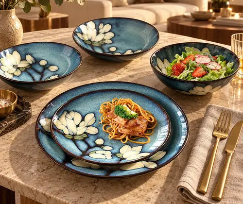 Underglaze Color Hand-painted Creative Bowls And Plates featured in How to Build a Mix-and-Match Dinnerware Collection That Still Feels Cohesive