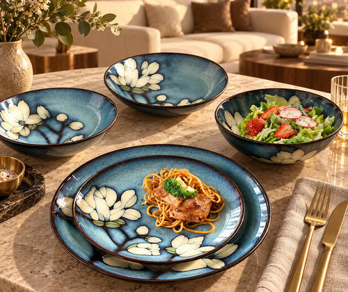 Underglaze Color Hand-painted Creative Bowls And Plates featured in How to Build a Mix-and-Match Dinnerware Collection That Still Feels Cohesive