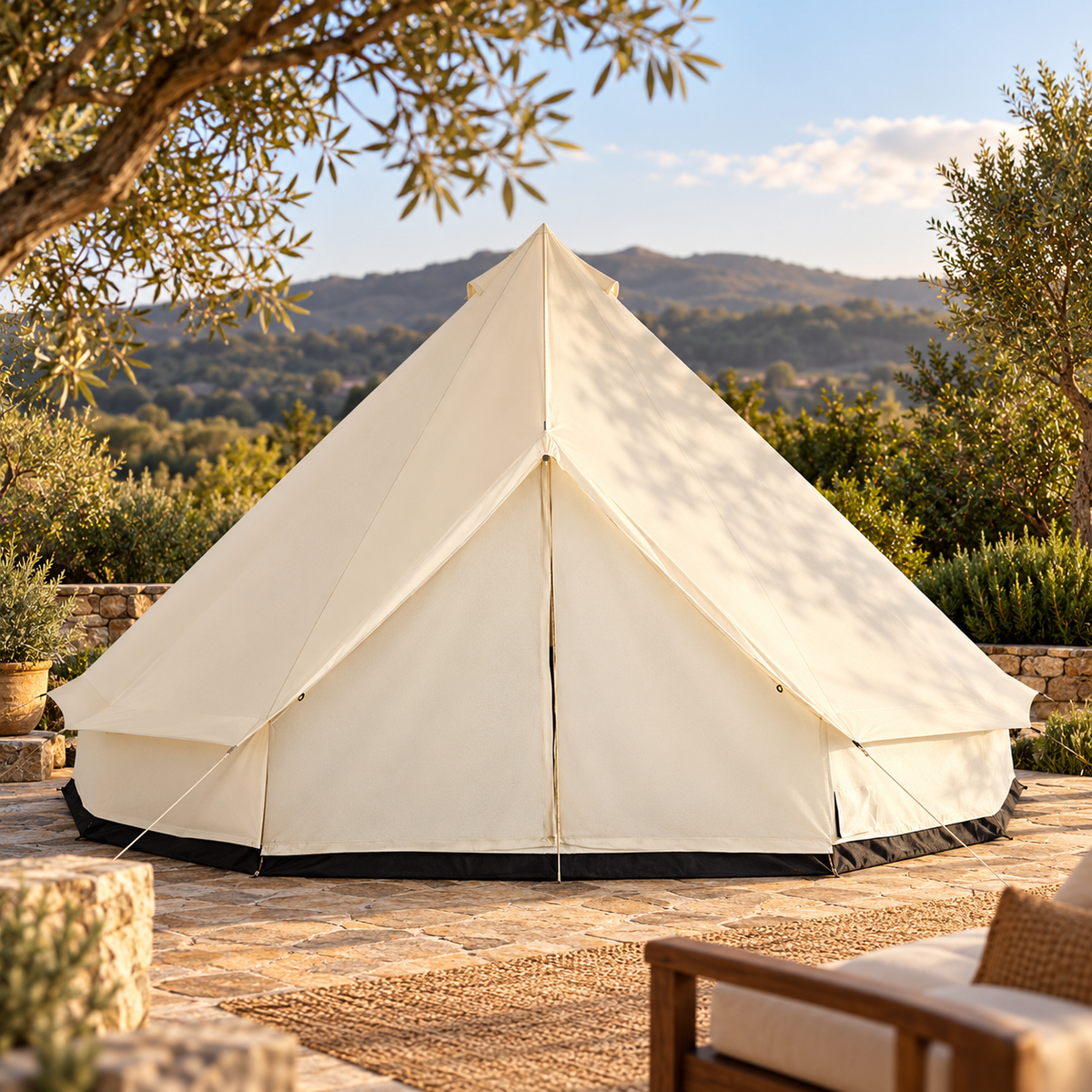 10-Person Large Waterproof Yurt Camping Tent, Perfect for Family Camping, Blue featured in How to Organize a Family Campsite into Sleeping and Changing Zones