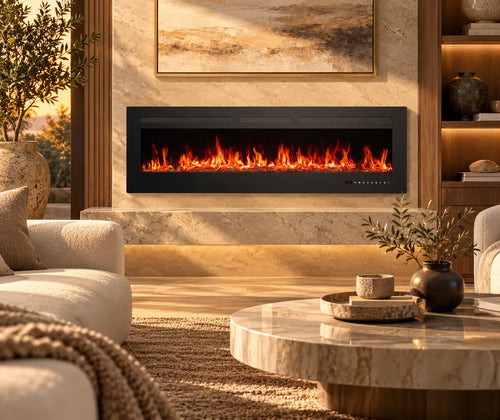 Electric Fireplace Heater With Remote Control featured in How to Add a Cozy Fireplace Focal Point Without a Built-In Hearth