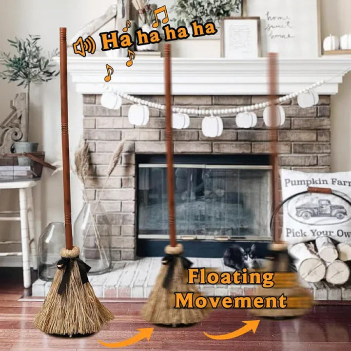 Floating Witch Broom-dancing Broom Haunted By Ghosts