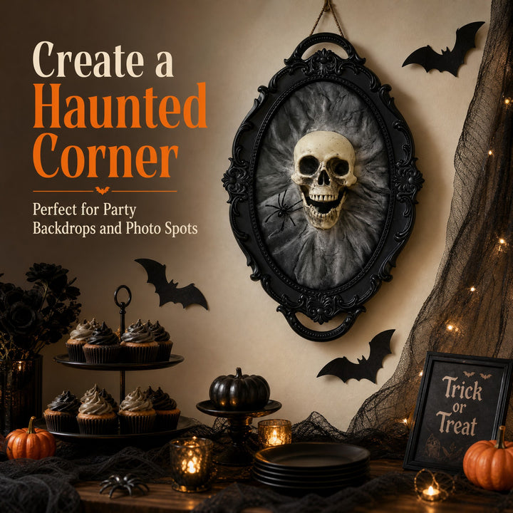 Dark Gothic Spider Skull Wall Horror Decoration