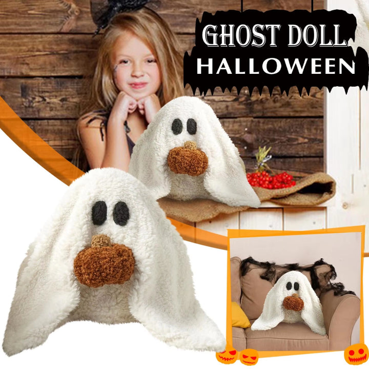 The Ghost With Pumpkin Pillow Halloween Pumpkin Ghosts Doll Plush Throw Pillow Cushion Home Accessories Gifts